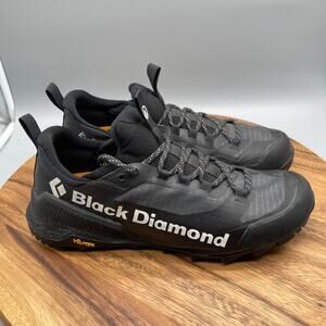 Black Diamond Shoes Mens Size 10.5 Black Vibram Trail Running Hiking Comfort